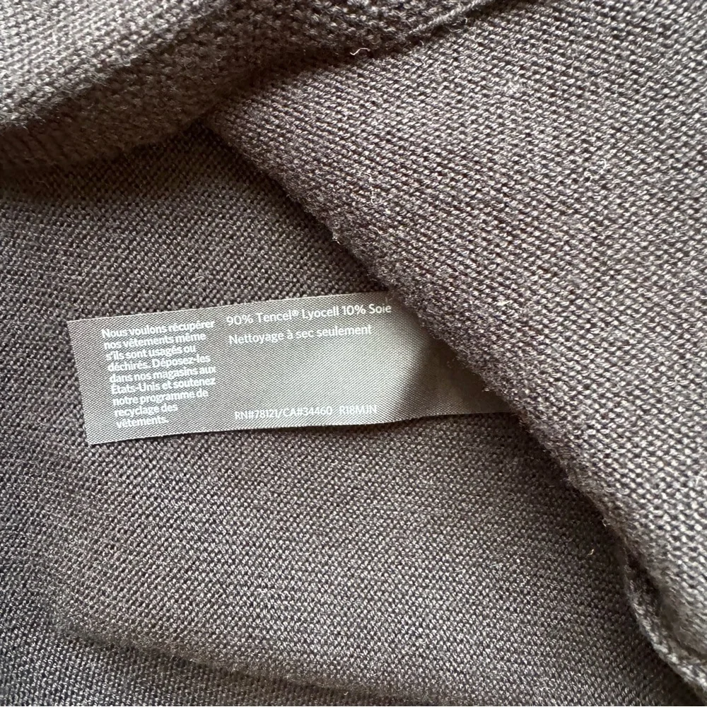 Eileen Fisher Black & Cream Drape Cardigan - Picture 9 of 9